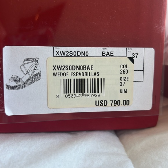 Valentino Garavani Braided Multi Color Rockstud Wedge Espadrille Sandals - Picture 9 of 10